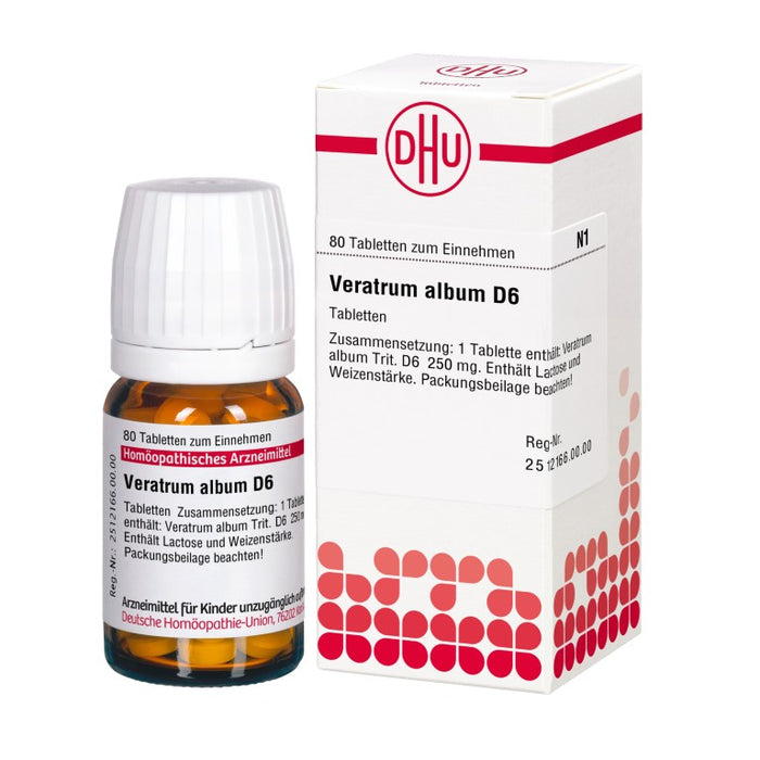 Veratrum album D6 DHU Tabletten, 80 St. Tabletten