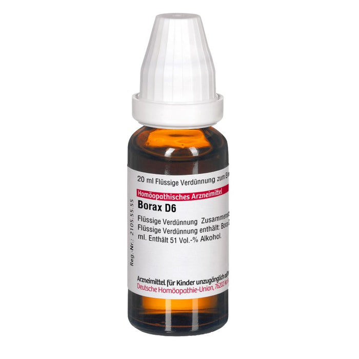 DHU Borax D6 Dilution, 20 ml Lösung