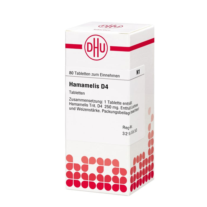 DHU Hamamelis D 4 Tabletten, 80 St. Tabletten