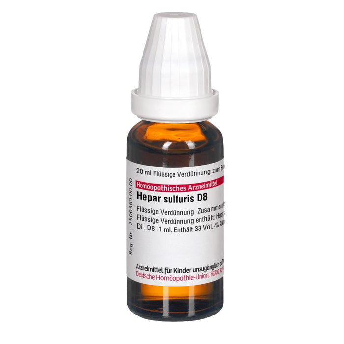 DHU Hepar sulfuris D8 Dilution, 20 ml Lösung