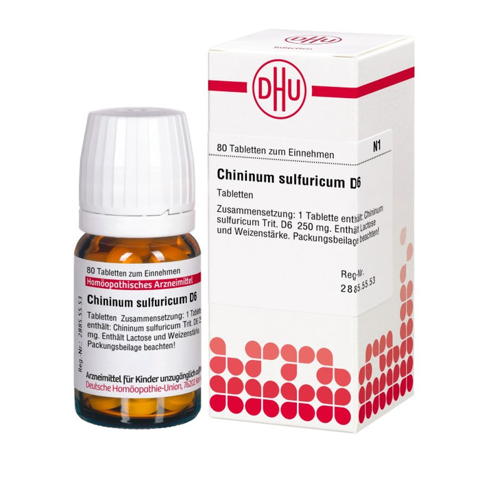 Chininum sulfuricum D6 DHU Tabletten, 80 St. Tabletten