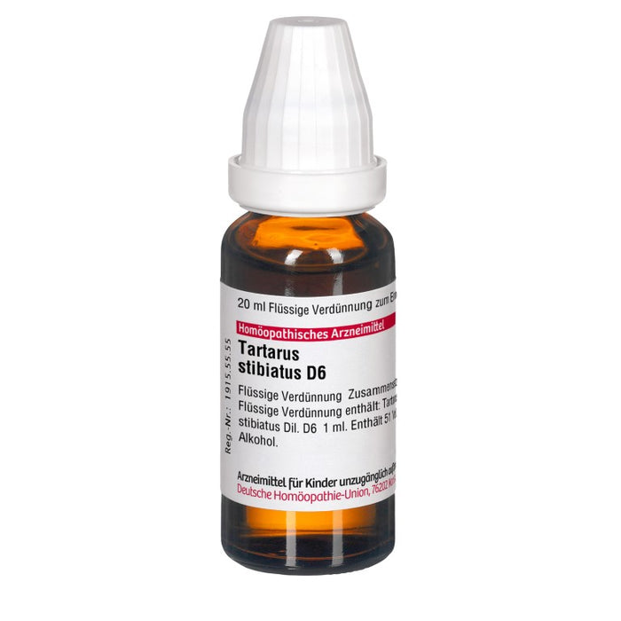 DHU Tartarus stibiatus D6 Dilution, 20 ml Lösung