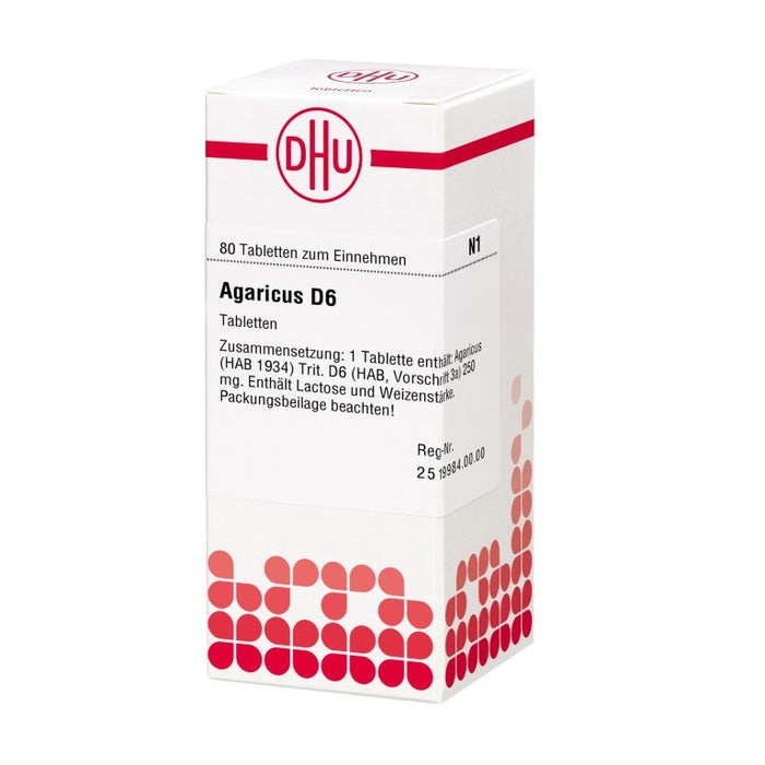 DHU Agaricus D6 Tabletten, 80 St. Tabletten