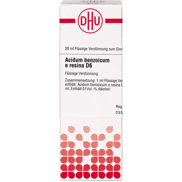 DHU Acidum benzoicum e resina D6 Dilution, 20 ml Lösung