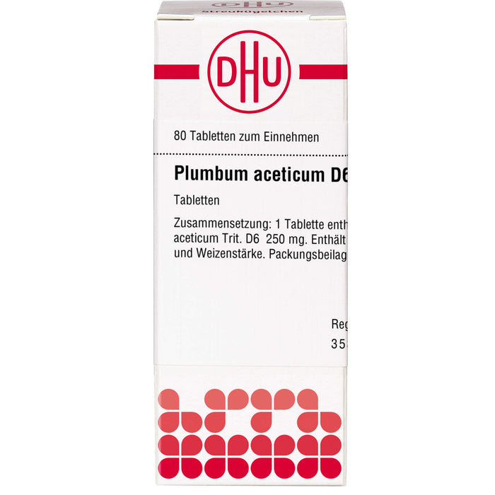 DHU Plumbum aceticum D6 Tabletten, 80 pcs. Tablets