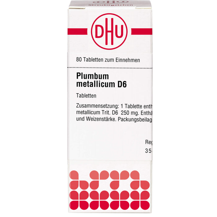 DHU Plumbum metallicum D6 Tabletten, 80 pc Tablettes