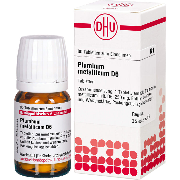 DHU Plumbum metallicum D6 Tabletten, 80 pc Tablettes