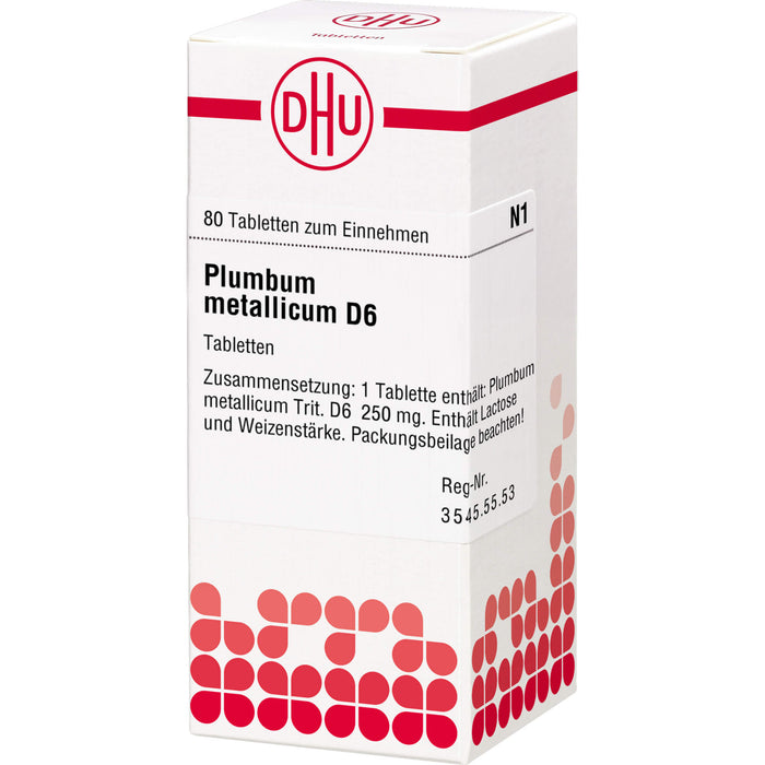 DHU Plumbum metallicum D6 Tabletten, 80 pc Tablettes