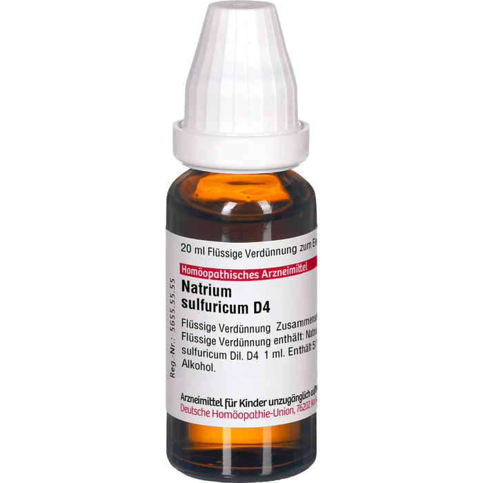 Natrium sulfuricum D4 DHU Dilution, 20 ml Lösung