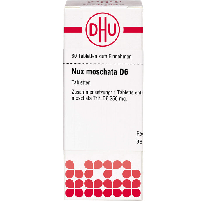 DHU Nux moschata D6 Tabletten, 80 St. Tabletten