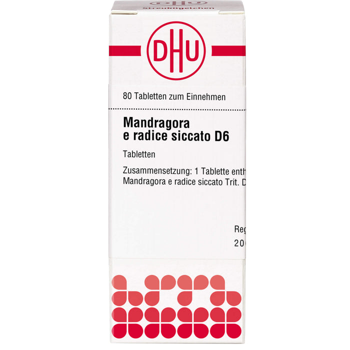 Mandragora e radice siccata D6 DHU Tabletten, 80 St. Tabletten