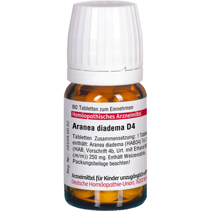 Aranea diadema D4 DHU Tabletten, 80 St. Tabletten