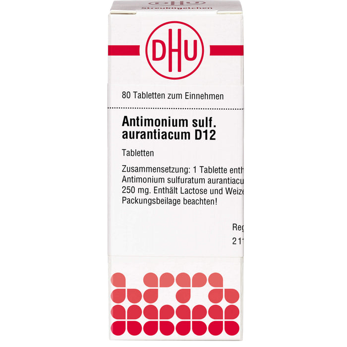 DHU Antimonium sulfuratum aurantiacum D12 Tabletten, 80 St. Tabletten