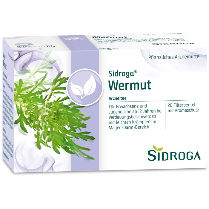 Sidroga Heilpflanzentee Wermut Filterbeutel, 20 pc Sac filtrant