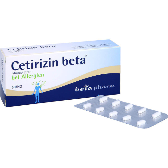 Cetirizin beta Filmtabletten, 50 pc Tablettes