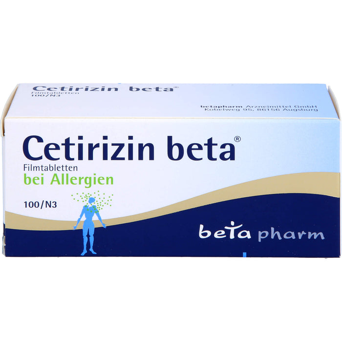 Cetirizin beta Filmtabletten bei Allergien, 100 St. Tabletten