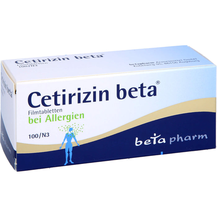 Cetirizin beta Filmtabletten bei Allergien, 100 pc Tablettes