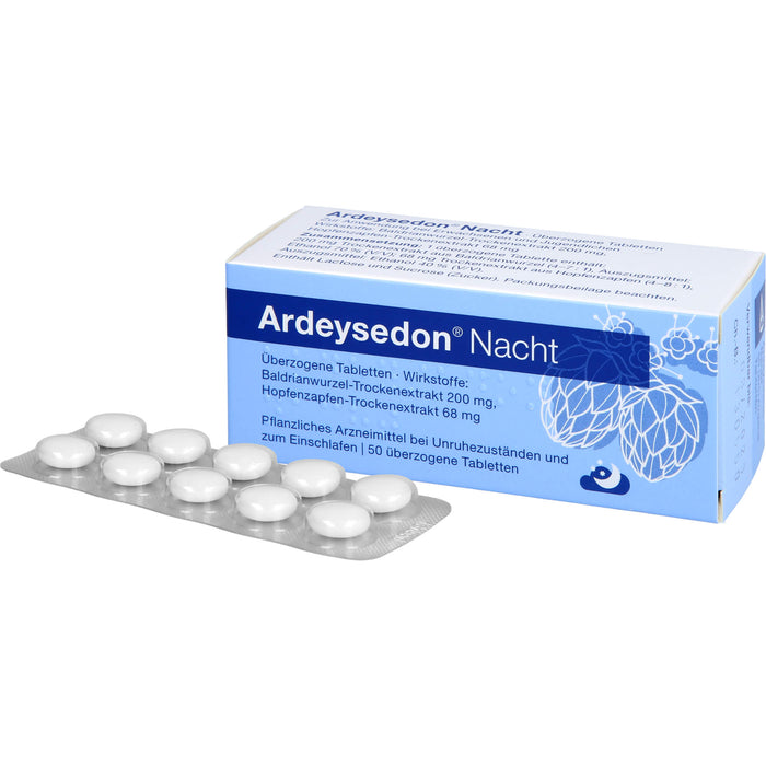 Ardeysedon Nacht Tabletten bei nervös bedingten Einschlafstörungen, 50 pc Tablettes