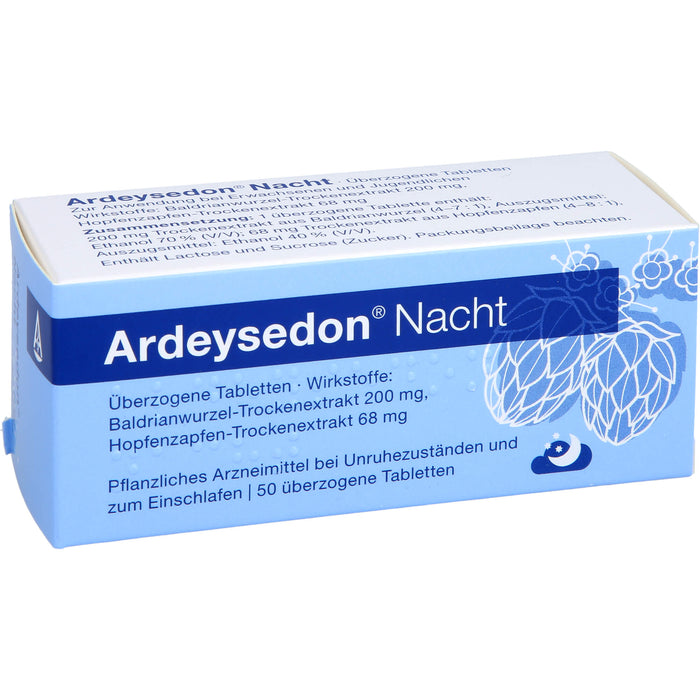 Ardeysedon Nacht Tabletten bei nervös bedingten Einschlafstörungen, 50 pc Tablettes