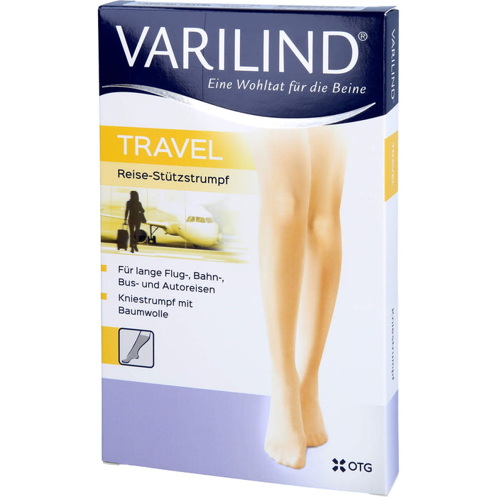 VARILIND TRAVEL Knie Baumwolle blau S, 2 St