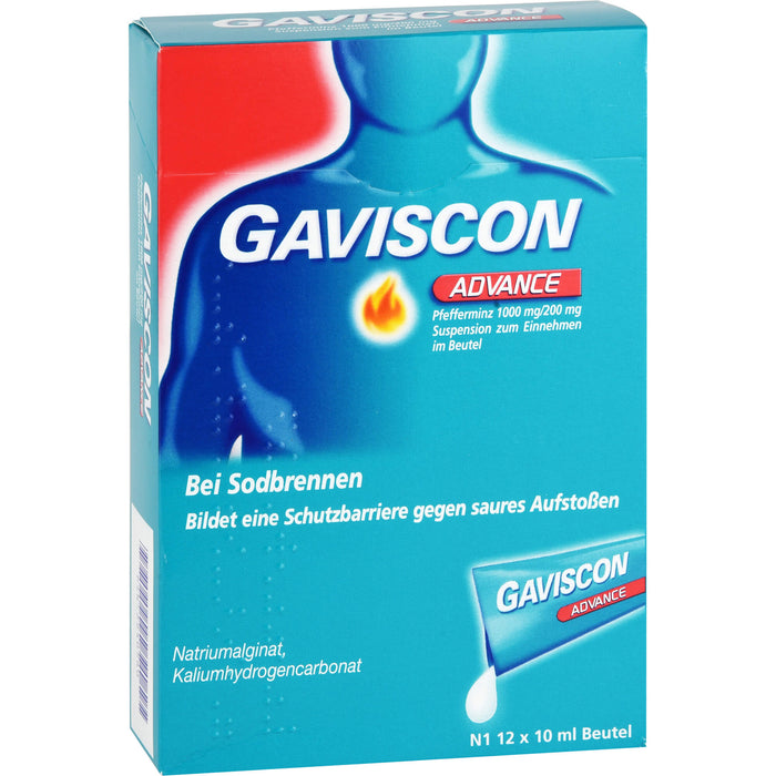 GAVISCON Advance Pfefferminz Suspension, 12 pcs. Sachets