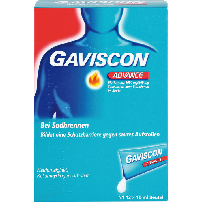 GAVISCON Advance Pfefferminz Suspension, 12 pcs. Sachets