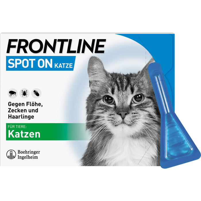 FRONTLINE Spot On Lösung für Katzen gegen Flöhe, Zecken und Haarlinge, 6 St. Ampullen