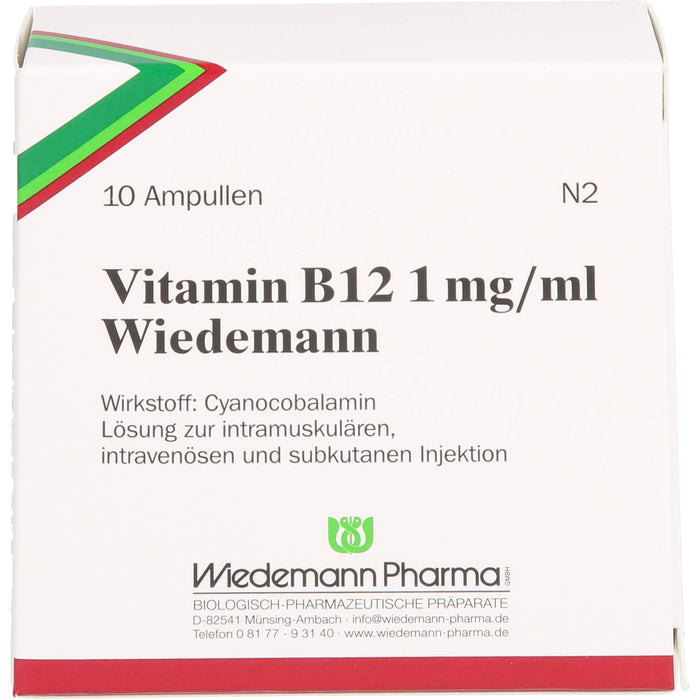 Combustin Vitamin B12 1 mg/ml Wiedemann Injektionslösung, 10 pcs. Ampoules