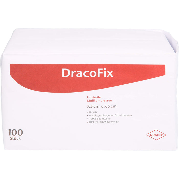 DRACOFIX OP KOM unsteril 7,5X7,5 8fach, 100 pcs. Compresses