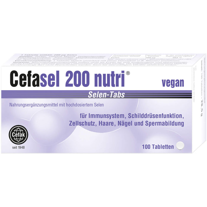 Cefasel 200 nutri Selen-Tabs, 100 pcs. Tablets