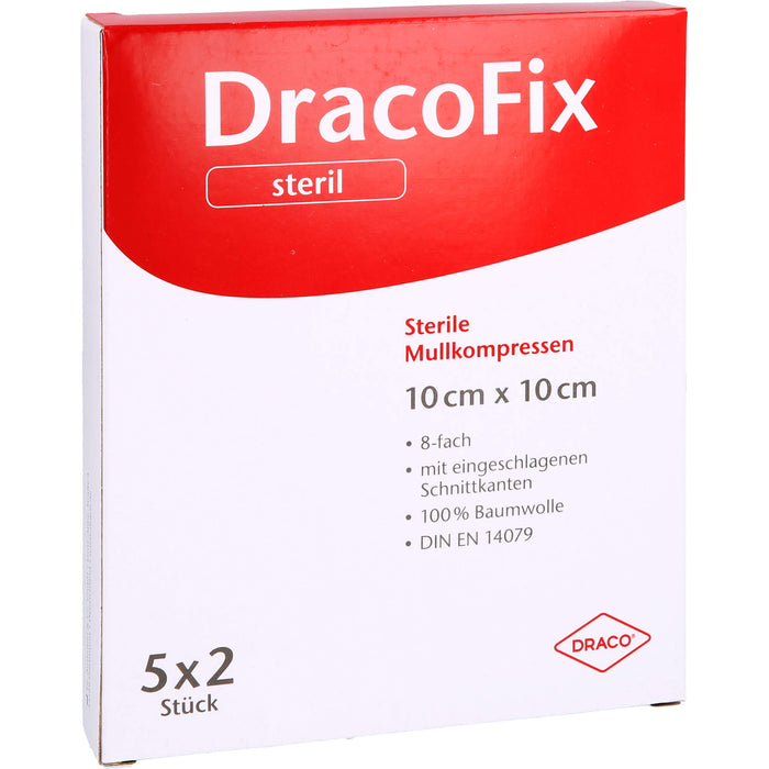 DRACOFIX PEEL KOM steril 10X10 8fach, 5X2 St KOM