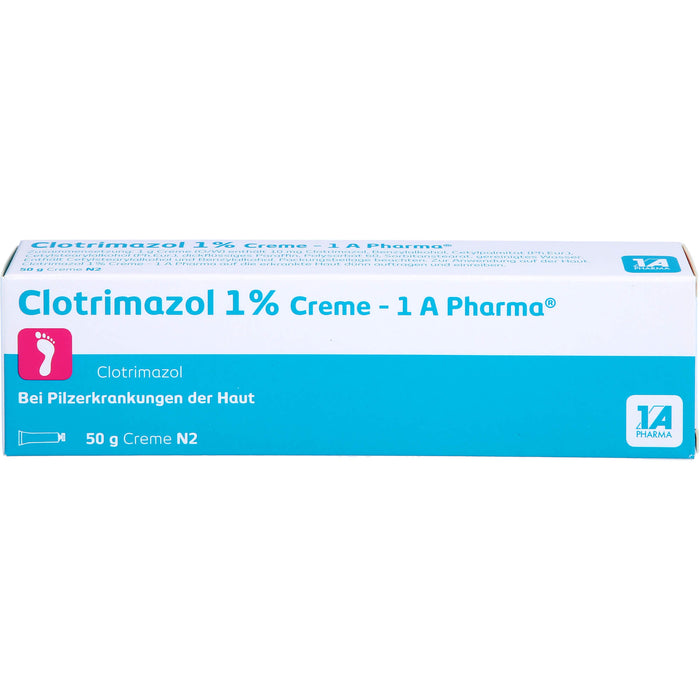 Clotrimazol 1% Creme - 1 A Pharma bei Pilzerkrankungen der Haut, 50 g Crème