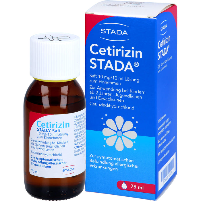 Cetirizin STADA Saft 10 mg / 10 ml Lösung bei Allergien, 75 ml Solution