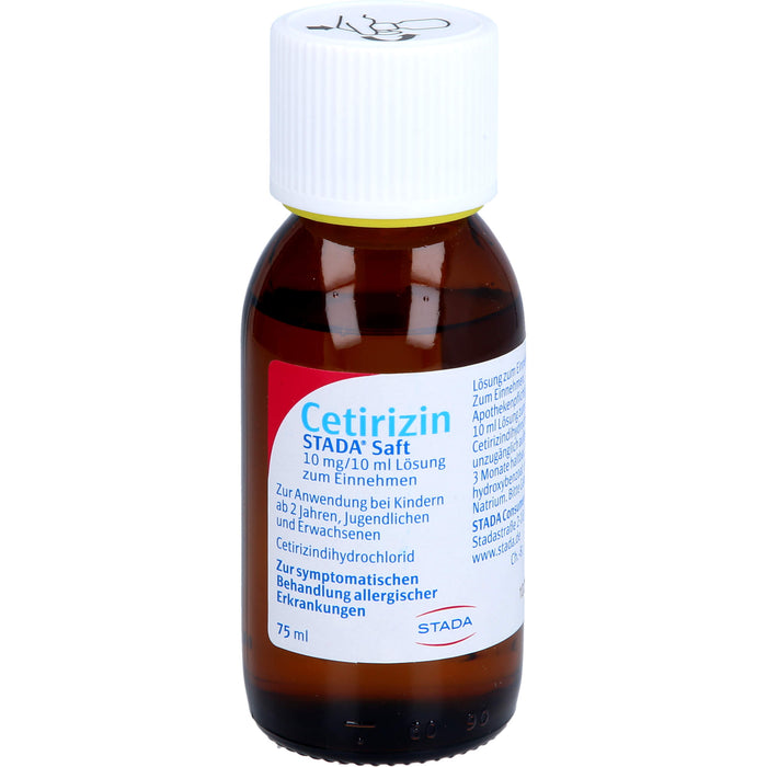 Cetirizin STADA Saft 10 mg / 10 ml Lösung bei Allergien, 75 ml Solution