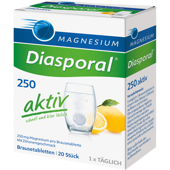 Magnesium-Diasporal 250 aktiv Brausetabletten, 20 St. Tabletten