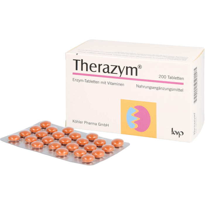 Therazym Tabletten mit Enzymen  und Vitaminen, 200 pc Tablettes