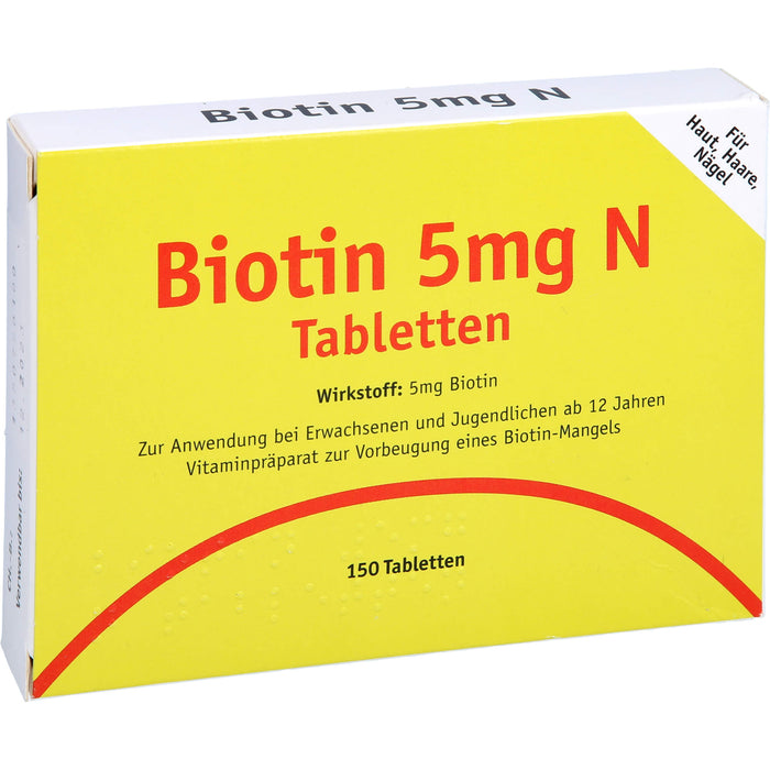 Karl Minck Biotin 5 mg N Tabletten, 150 pc Tablettes