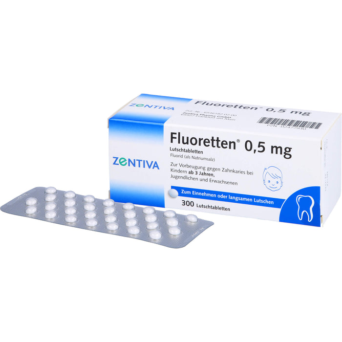 Fluoretten 0,5 mg Lutschtabletten, 300 pc Tablettes