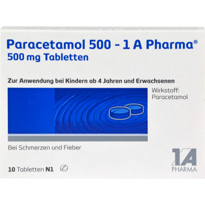 Paracetamol 500 - 1 A Pharma Tabletten, 10 St. Tabletten