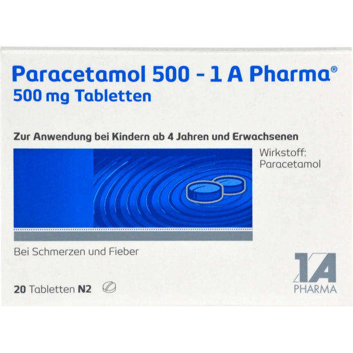 Paracetamol 500 - 1 A Pharma, 20 pcs. Tablets