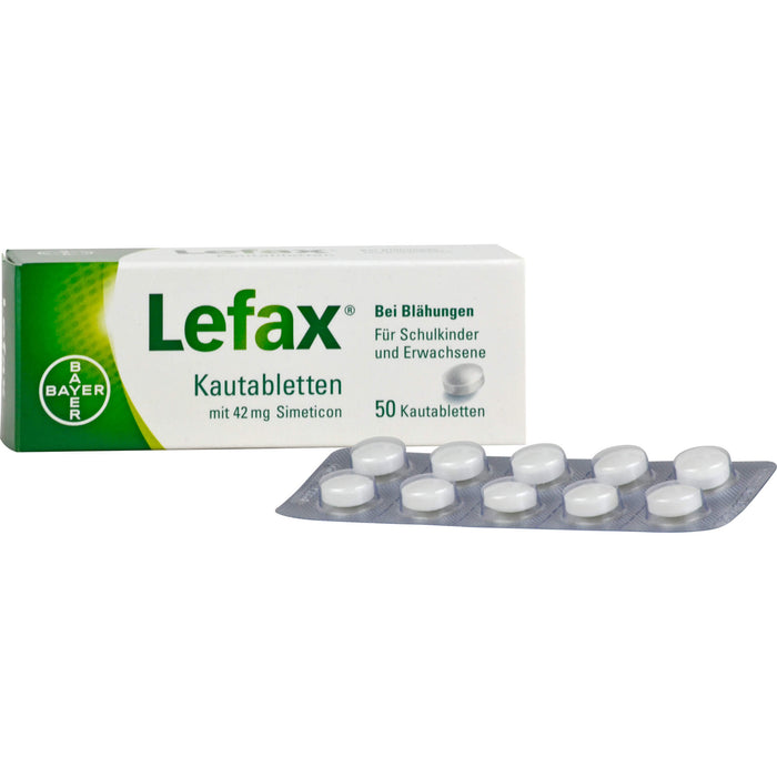 Lefax Kautabletten bei Blähungen, 50 pc Tablettes