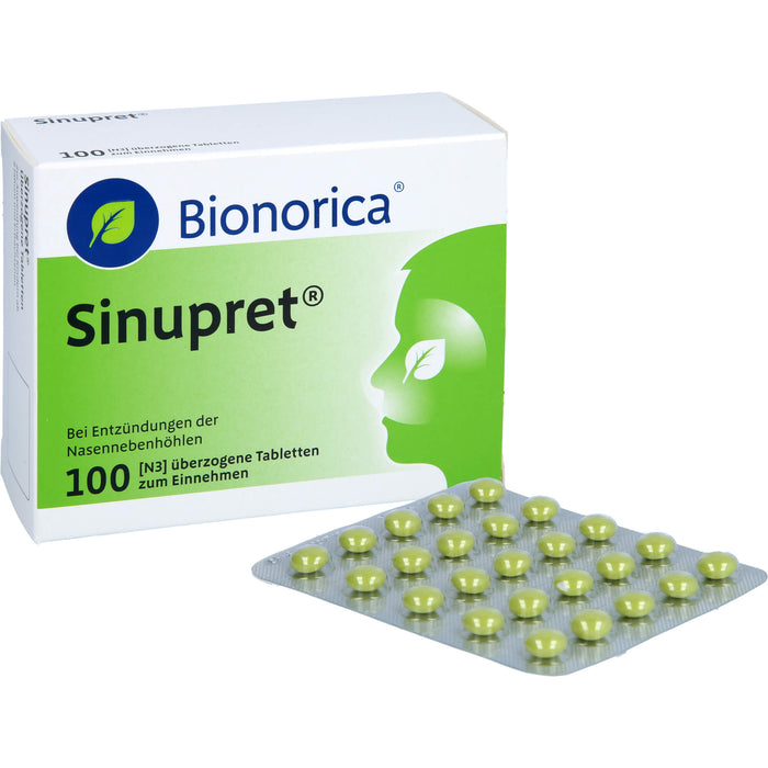 Sinupret überzogene Tabletten bei Entzündungen der Nasennebenhöhlen, 100 pcs. Tablets