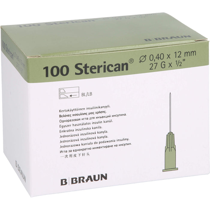 Sterican Ins.Einm.Kan. 27GX1/2 0,40X12mm, 100 St KAN