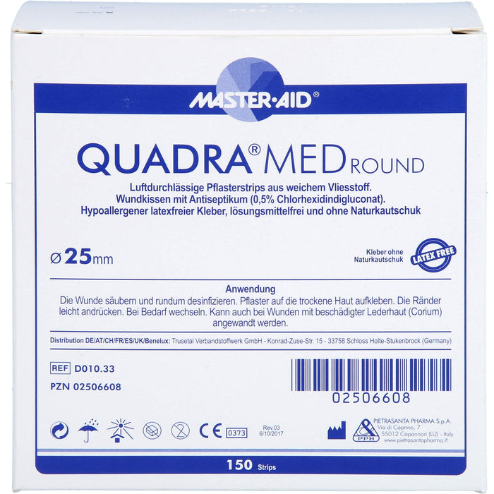 QUADRA MED round 22,5 mm Strips Master Aid, 150 St PFL