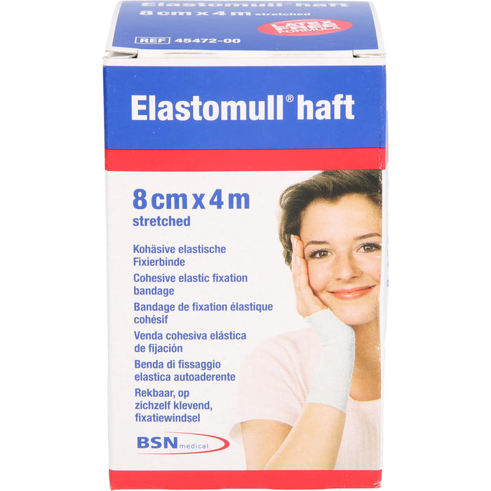 Elastomull haft 8 cm x 4 m kohäsive, elastische Fixierbinde, 1 pc Bandage