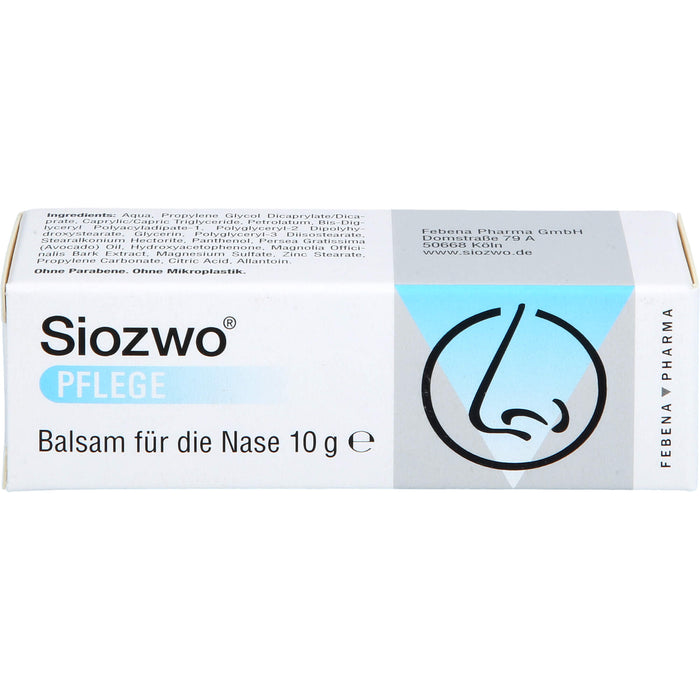 Siozwo Pflegebalsam für die Nase, 10 g Cream