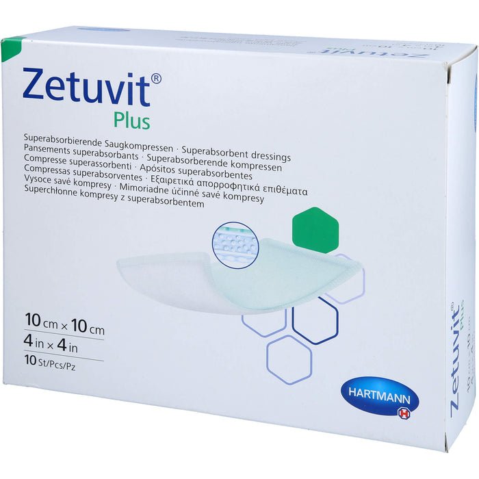 HARTMANN Zetuvit Plus steril 10 x 10 cm, 10 St. Kompressen