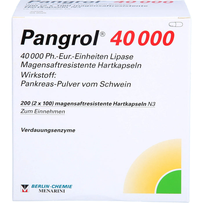 Pangrol 40000 Kapseln Verdauungsenzyme, 200 pcs. Capsules