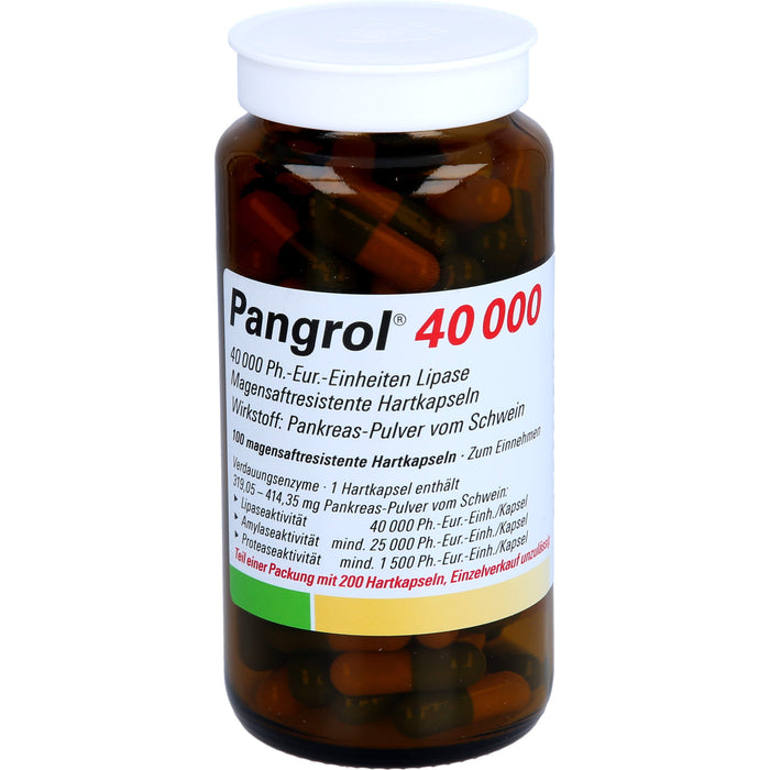 Pangrol 40000 Kapseln Verdauungsenzyme, 200 St. Kapseln