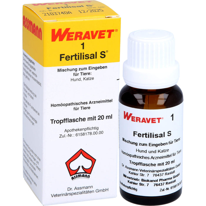 Weravet 1 Fertilisal S Mischung für Tiere, 20 ml Solution